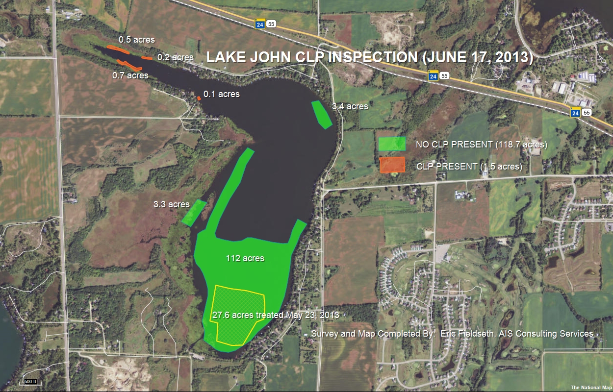 Lake John CLP Post Treatment Inspection 6-17-2013